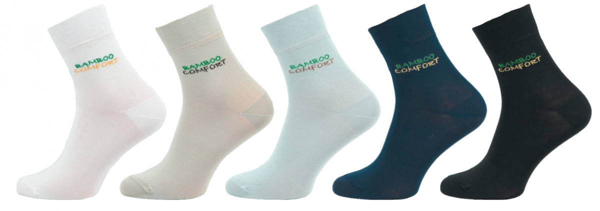 obrázek produktu Novia 1033 Ponožky Comfort s bambusem mix barev 5 ks 25-26